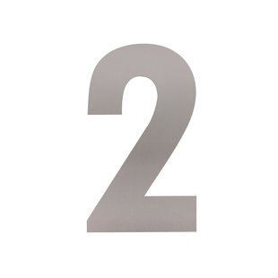Intersteel Huisnummer 2 Xl Hoogte 30cm Rvs Geborsteld