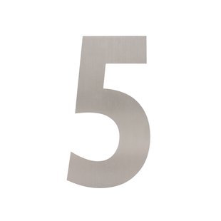 Intersteel Huisnummer 5 Xl Hoogte 30cm Rvs Geborsteld