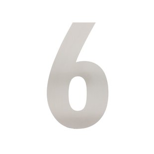 Intersteel Huisnummer 6 Xl Hoogte 30cm Rvs Geborsteld
