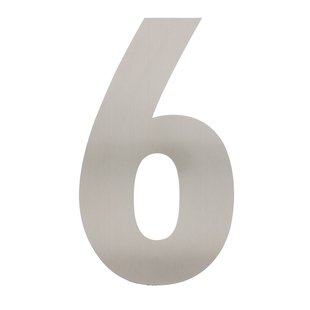 Intersteel Huisnummer 6 Xxl Hoogte 50cm Rvs Geborsteld