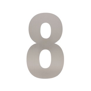 Intersteel Huisnummer 8 Xl Hoogte 30cm Rvs Geborsteld