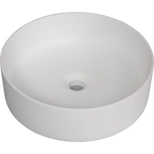 Aquazuro Opzet Waskom Cavone Ø38cm | Solid Surface | Mat Wit | Rond