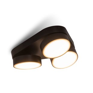 Lutec Connect Plafondspot Stanos Zwart 22cm 24w