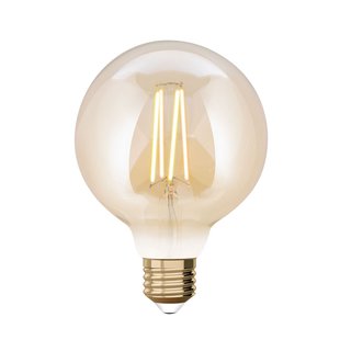Lutec Connect Slimme Ledlamp Filament Amber Ø9,5cm E27 7,5w