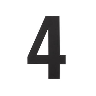 Intersteel Huisnummer 4 Xl Hoogte 30cm Rvs Mat Zwart
