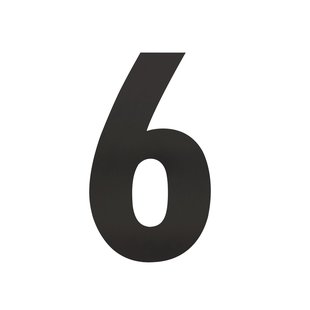 Intersteel Huisnummer 6 Xl Hoogte 30cm Rvs Mat Zwart