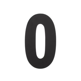 Intersteel Huisnummer 0 Xl Hoogte 30cm Rvs Mat Zwart
