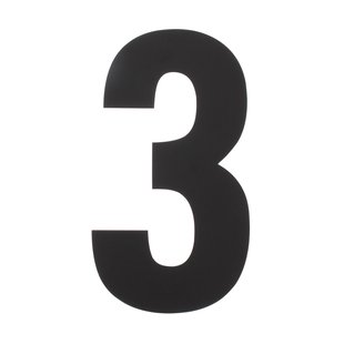 Intersteel Huisnummer 3 Xxl Hoogte 50cm Rvs Mat Zwart