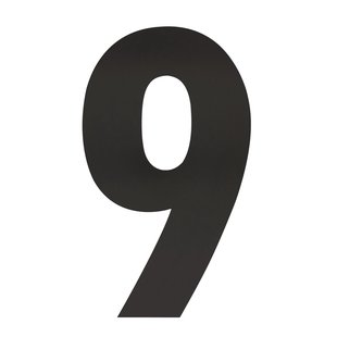 Intersteel Huisnummer 9 Xxl Hoogte 50cm Rvs Mat Zwart