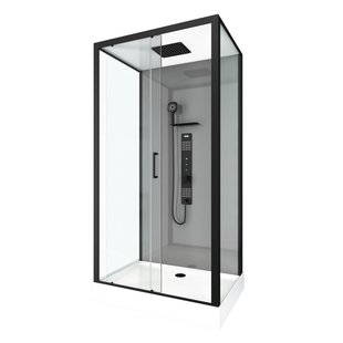 Aurlane Douchecabine Trendy - Rechthoek - 80x110x215cm - Zwart Mat