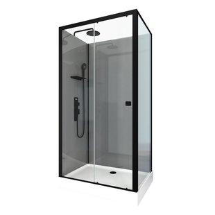 Aurlane Douchecabine Eclipse - Rechthoek - 80x110x219cm - Zwart Mat