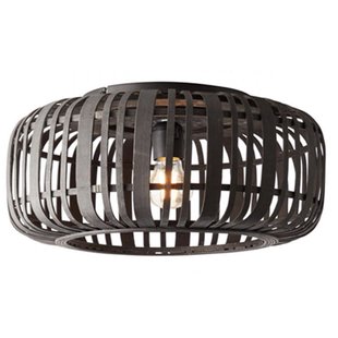 Brilliant Plafondlamp Woodrow Zwart ⌀50cm E27