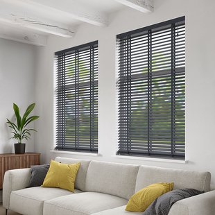 Decosol 955 Jaloezie Horizontaal Hout Antraciet 80x130cm