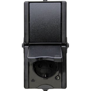 Kopp Combinatie Verticaal Proaqa Geaard Ip44 Zwart