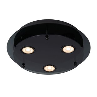 Lucide Plafondlamp Okno Zwart Ø30cm 3xgu10