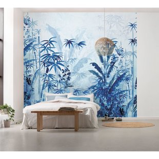 Fotobehang Blue Jungle - Blauw - 2,80m X 300cm