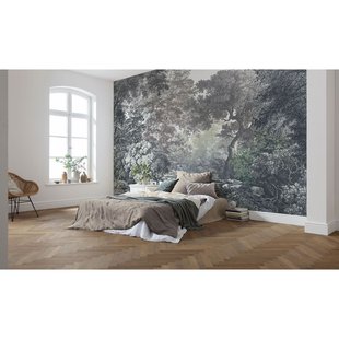 Fotobehang Fairytale Forest - Grijs - 2,80m X 400cm