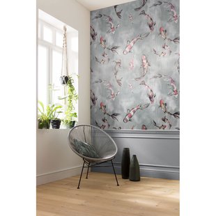 Fotobehang Koi - Roze - 2,80m X 300cm