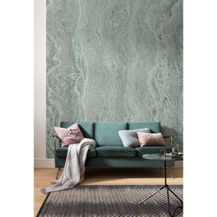 Fotobehang Marble Mint - Groen - 2,80m X 200cm