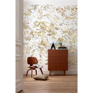 Fotobehang Golden Feathers - Geel - 2,80m X 300cm