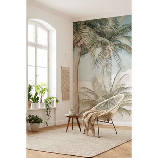 Fotobehang Palm Oasis - Meerkleurig - 2,80m X 200cm