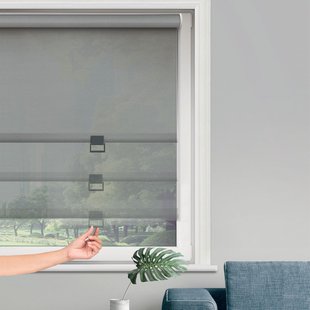 Madeco Automatisch Rolgordijn Lichtdoorlatend Wit 60x190cm