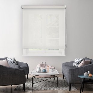Madeco 1110 Lichtdoorlatend Rolgordijn Gebroken Wit Effen 120x250cm