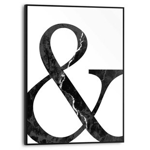 Schilderij Ampersand Zwart-wit 30x40cm