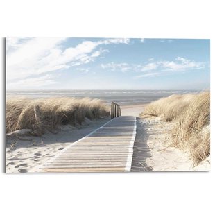 Schilderij Pad Door De Duinen Blauw 90x60cm