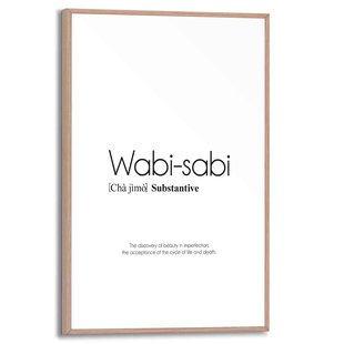 Schilderij Japanse Wijsheid Zwart-wit 20x30cm