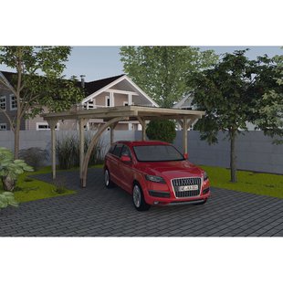Weka Enkele Carport 606 A Gr1 Met Ronde Boog 300x500cm