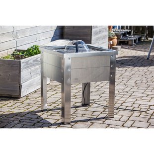 Terras Fontein Hout/rvs Grijs