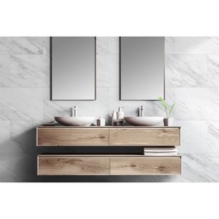 Grosfillex Wandpaneel Gx Wall+ Pvc White Marble 30x60cm