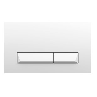 Aquazuro Bedieningspaneel Brenta Dubbele Spoeling Voor Brembo Inbouwreservoirs| Wit