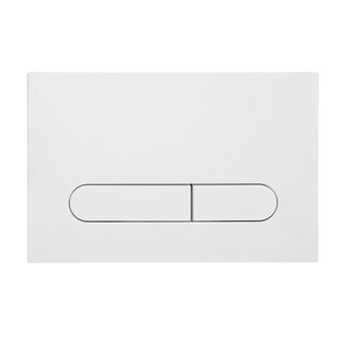 Aquazuro Bedieningspaneel Allaro Dubbele Spoeling Voor Brembo Inbouwreservoirs| Mat Wit