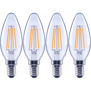 Sencys Ledfilamentlamp Kaars C35c - D3,5cm - Warm Wit - E14 - 3,4w - 4 Stuks