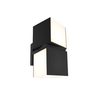 Lutec Wandlamp Cuba Matzwart 23w