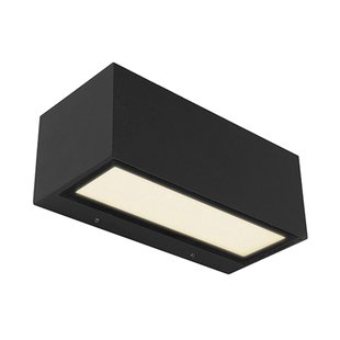 Lutec Wandlamp Gemini Matzwart 20w