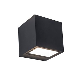 Lutec Wandlamp Gemini Mini Matzwart 9w