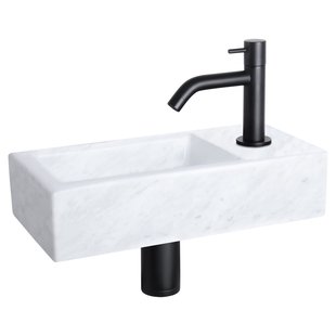 Differnz Fonteinset Mix&match Marmer Gebogen Mat Zwart