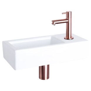 Differnz Fonteinset Mix&match Ravo Keramiek Recht Rood Koper