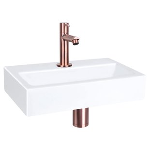 Differnz Fonteinset Mix&match Flat Keramiek Recht Rood Koper