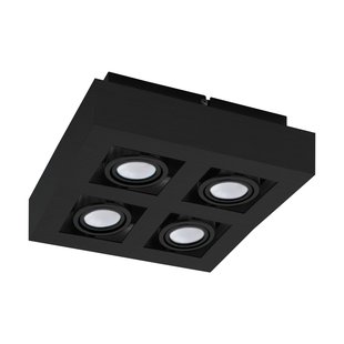 Eglo Plafondlamp Mendoza Zwart 4xgu10