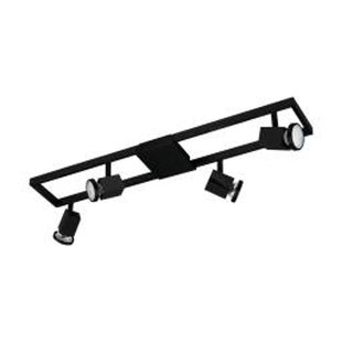 Eglo Plafondspot Zeraco - Zwart - 4xgu10 - 4,5w
