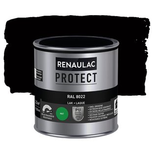 Renaulac Houtlak Protect - Mat - Zwartbruin Ral 8022 - 250ml