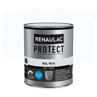 Renaulac Houtlak Protect - Zijdeglans - Verkeerswit Ral 9016 - 750ml