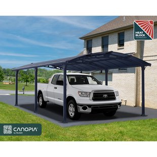Palram |canopia - Carport Arcadia - Enkel - Donkergrijs/brons - 650x360cm