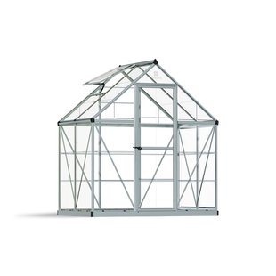 Canopia Tuinkas Harmony 6x4 - Polycarbonaat - Zilver - 185x126x208cm