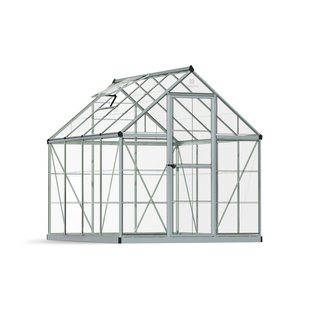 Canopia Tuinkas Harmony 6x8 - Polycarbonaat - Zilver - 185x247x208 Cm