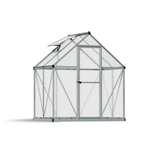 Canopia Tuinkas Mythos 6x4 - Polycarbonaat - Zilver - 185x126x208 Cm